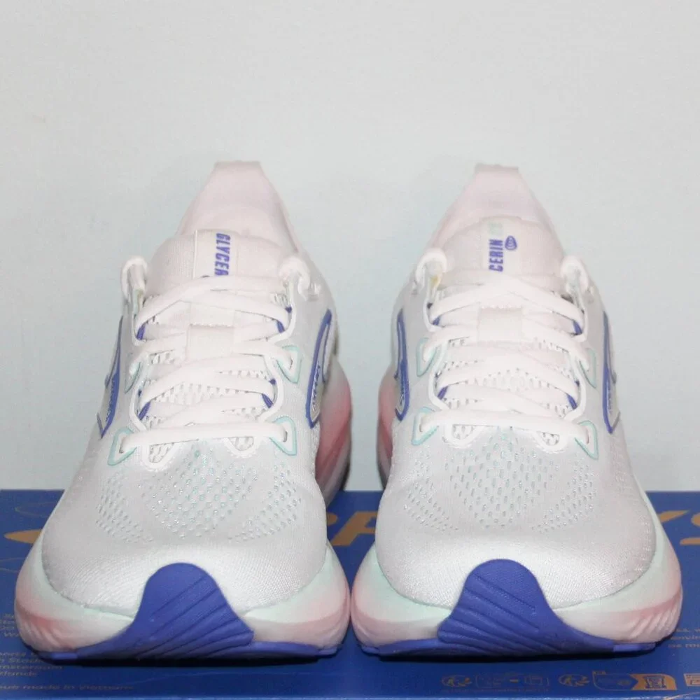 Brooks Glycerin 22 Running Shoes Womens 7 D 9.5 B White Pink Blue - Picture 4 of 7